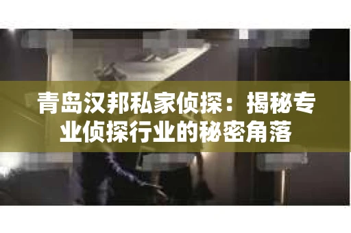 青岛汉邦私家侦探：揭秘专业侦探行业的秘密角落