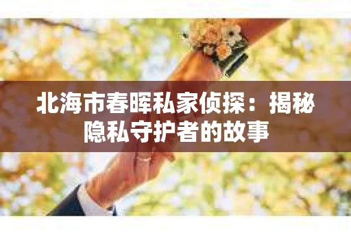 北海市春晖私家侦探：揭秘隐私守护者的故事